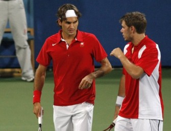 Federer im Doppel auf Medaillenkurs