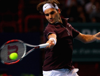 Federer in London in der Vorrunde gegen Murray