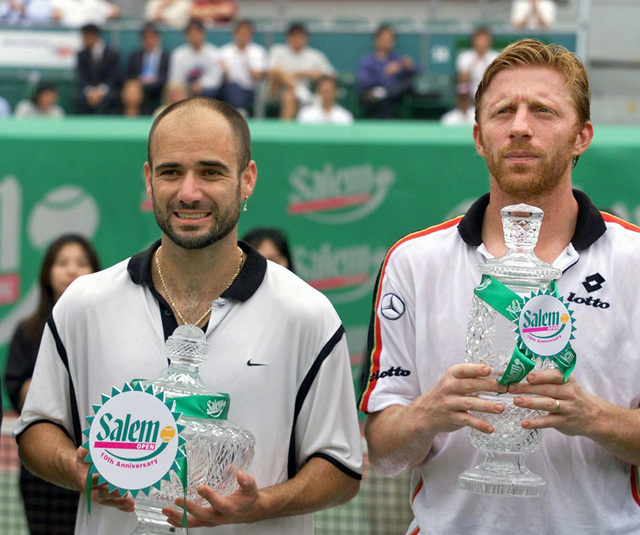TENNIS-HONG KONG-BECKER AGASSI