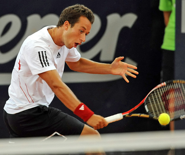 Philipp Kohlschreiber bei seinem Match gegen Thomaz Bellucci (BRA) bei den Tennis German Open am Hamburger Rothenbaum
