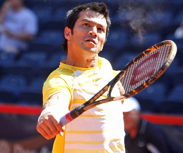 Tennis am Rothenbaum: Björn Phau während des Spiels gegen Polito Starace