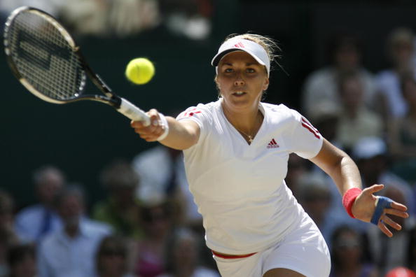 Germany’s Sabine Lisicki returns a ball