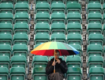 Regen sorgt in Eastbourne für Abbruch