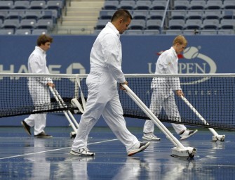 US Open: Riss im Belag sorgt für Verzögerung