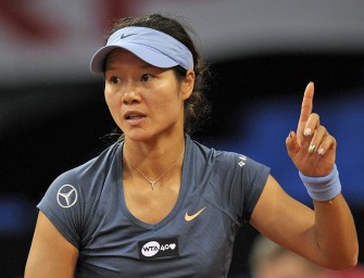 Li Na im Viertelfinale von Stuttgart