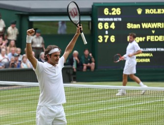 Federer zum neunten Mal im Halbfinale von Wimbledon