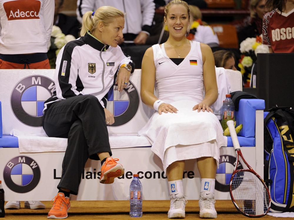 Teamchefin Barbara Rittner (l.) und Sabine Lisicki