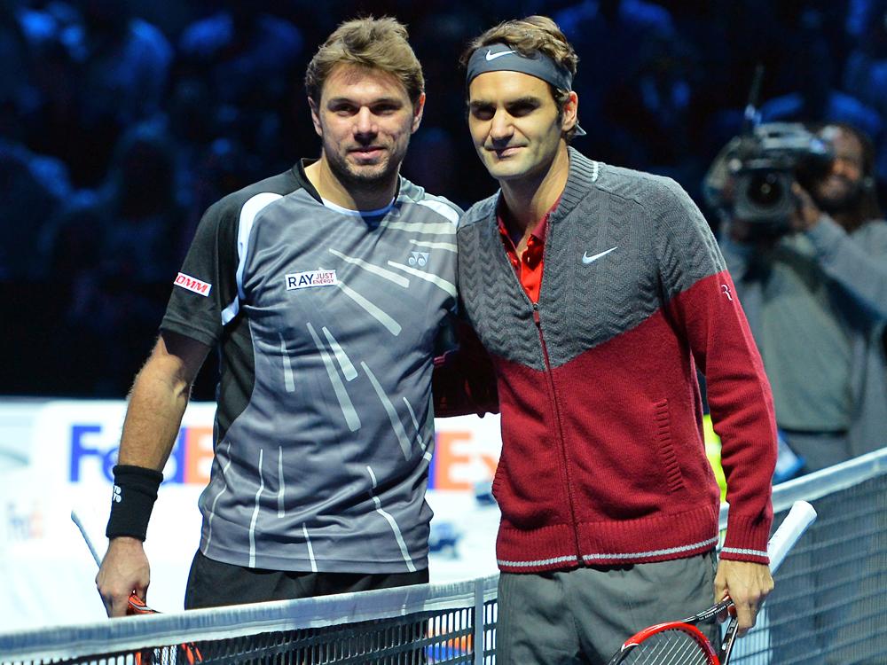 Gemeinsam im Fed Cup: Federer (r.) und Wawrinka