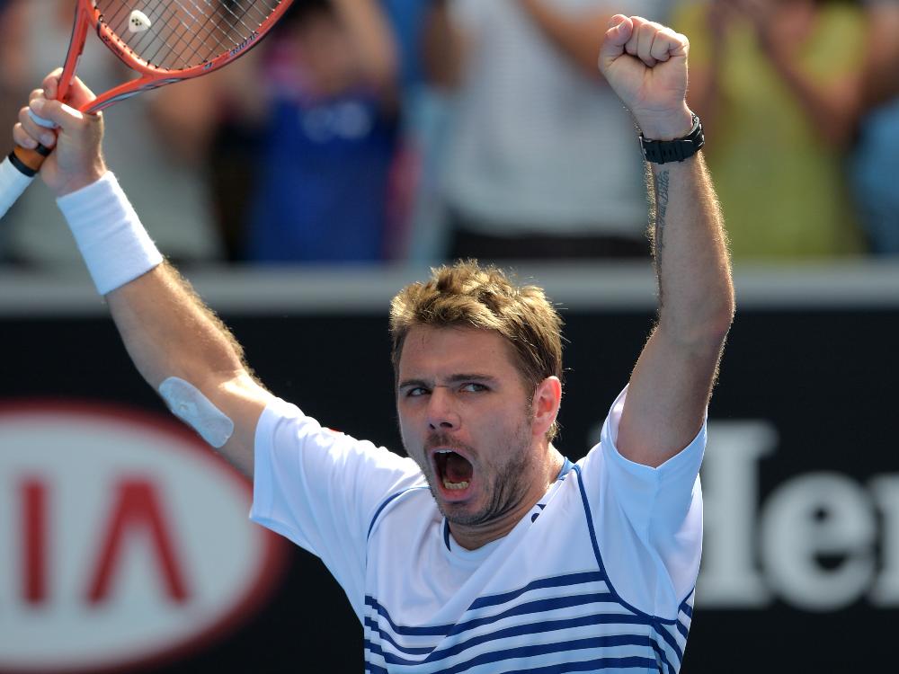 Stan Wawrinka bejubelt Einzug ins Viertelfinale