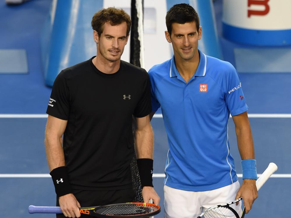 Andy Murray (l.) und Novak Djokovic