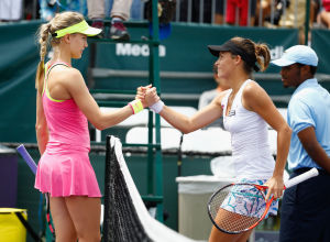 GRÖSSTER KARRIERESIEG: Maria gewann bei den Miami Open in Runde zwei gegen Eugenie Bouchard, Weltranglisten-Siebte, mit 6:0, 7:6.