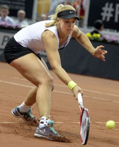 MATCHBALL VERGEBEN: Sabine Lisicki verlor ihr Einzel gegen Anastasia Pavlyuchenkoa 6:4, 6:7, 3:6.
