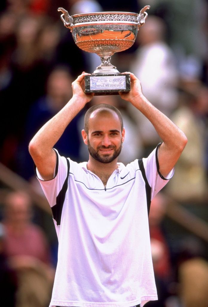 UNTEN OHNE: Andre Agassi gewann 1999 den French Open-Titel angeblich ohne Unterhose.