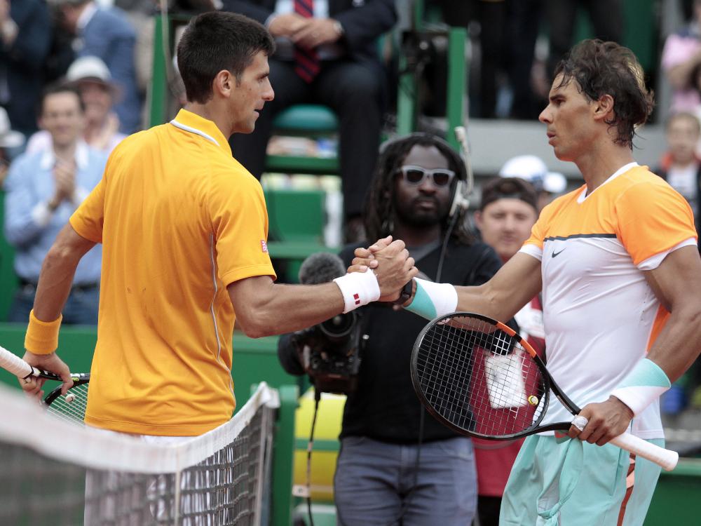 Rafael Nadal (r.) und Novak Djokovic (l.)