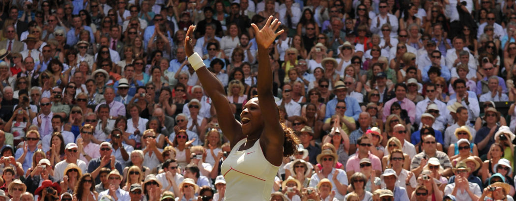 US Serena Williams jubilates after winni