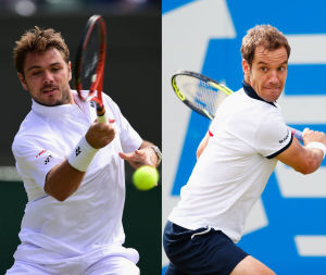 Wawrinka, die Nummer vier der Welt, verlor gegen Richard Gasquet (r.)