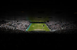 LONDON, ENGLAND - JULY 10: A general view inside Centre Court as Andy Murray of Great Britain and Milos Raonic of Canada are in action during the Men's Singles Final on day thirteen of the Wimbledon Lawn Tennis Championships at the All England Lawn Tennis and Croquet Club on July 10, 2016 in London, England. (Photo by Shaun Botterill/Getty Images)