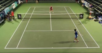 Zauberschlag von Nishioka: „Behind the Back-Volley-Winner“