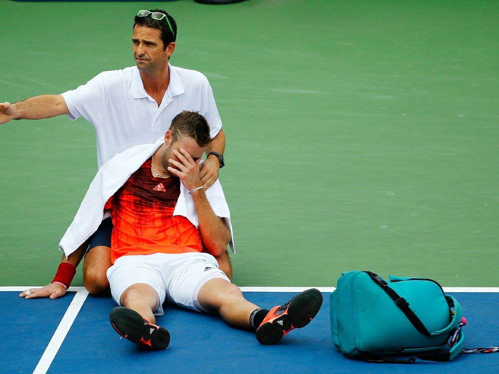 Die enormen Temperaturen zwangen Jack Sock zum aufgeben