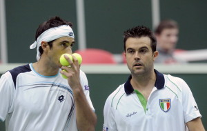 Überführt und verurteilt! Die italienischen Tennisprofis Potito Starace (l.) und Daniele Bracciali verschoben Tennisspiele