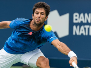 MONTREAL, ON - AUGUST 11:  Fernando Verdasco of Spain watches the ball against Nick Kyrgios of Australia during day two of the Rogers Cup at Uniprix Stadium on August 11, 2015 in Montreal, Quebec, Canada.  (Photo by Minas Panagiotakis/Getty Images)