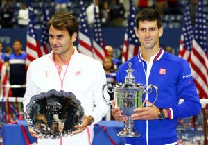 Federer (l.) verpasste seinen sechsten US Open-Titel. Djokovic holte sich seinen zweiten Titel in New York.