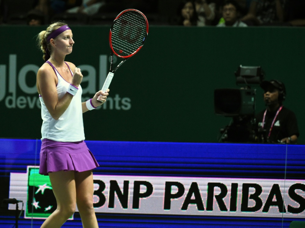 Kvitova hat ihr erstes Match beim WTA-Finale gewonnen