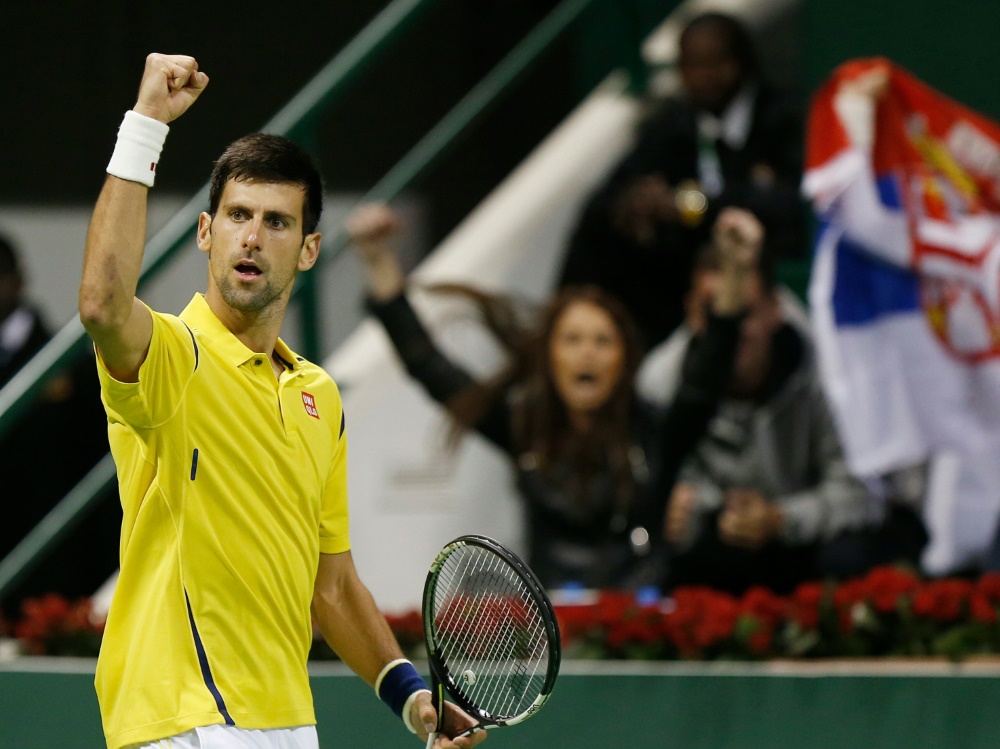 Novak Djokovic setzt sich gegen Tomas Berdych durch