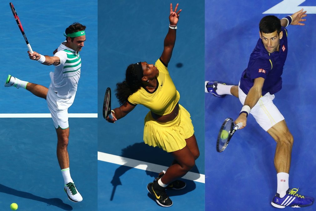 Federer, Serena , Djokovic