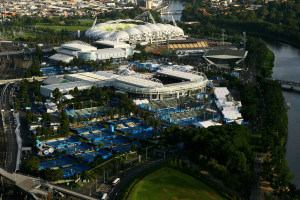 MELBOURNE, AUSTRALIA - JANUARY 24:  A general view of Melbourne Park, AAMI Park and Olympic Park during day eight of the 2011 Australian Open on January 24, 2011 in Melbourne, Australia.  (Photo by Robert Prezioso/Getty Images)