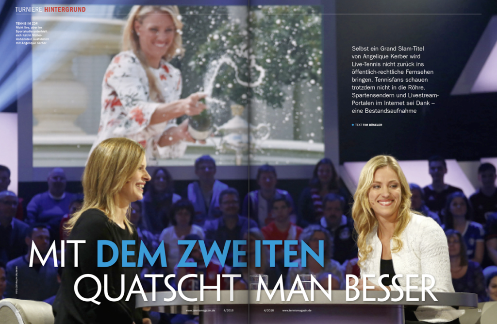 tennis MAGAZIN 4/2016: Kein Platz für Livetennis bei ARD und ZDF