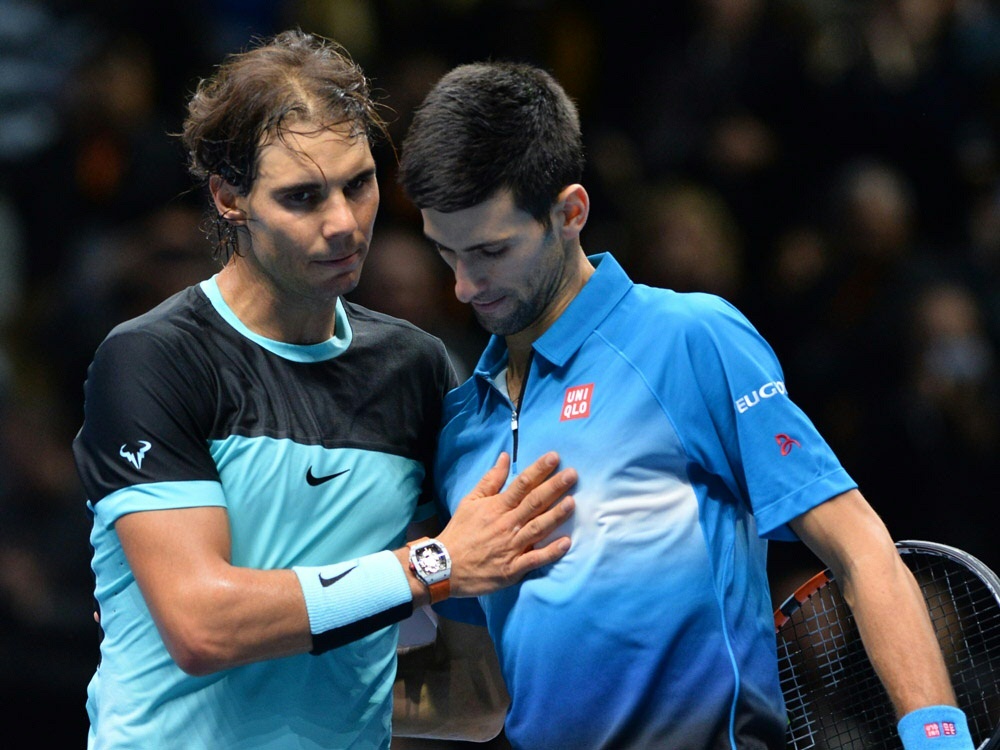 49. Duell zwischen Rafael Nadal (l.) und Novak Djokovic