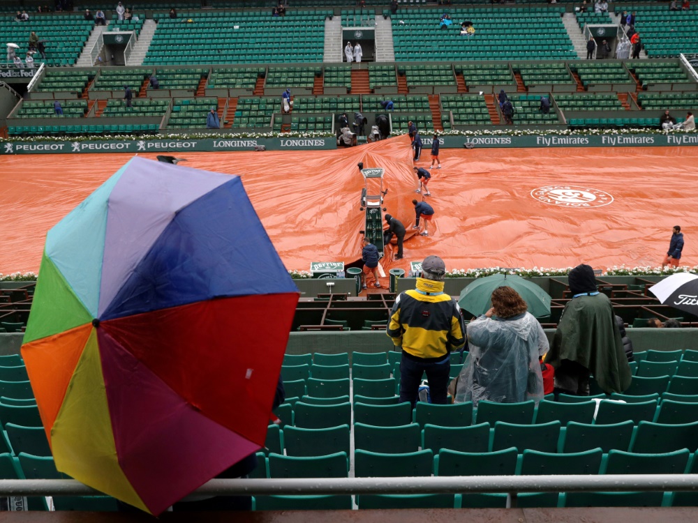 Bei den French Open herrscht weiter Regenchaos