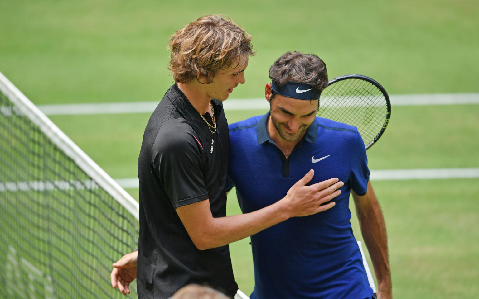 Alexander Zverev bei seinem bislang größten Sieg seiner Karriere im Halbfinale von Halle.