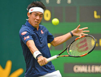 Halle: Mitfavorit Nishikori startet mit Problemen