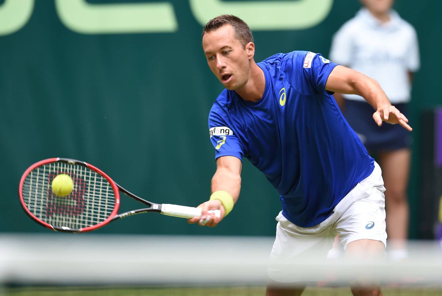 Philipp Kohlschreiber steht im Viertelfinale der Gerry Weber Open 2016.Er ist einer von drei Deutschen in der Runde der letzten acht.