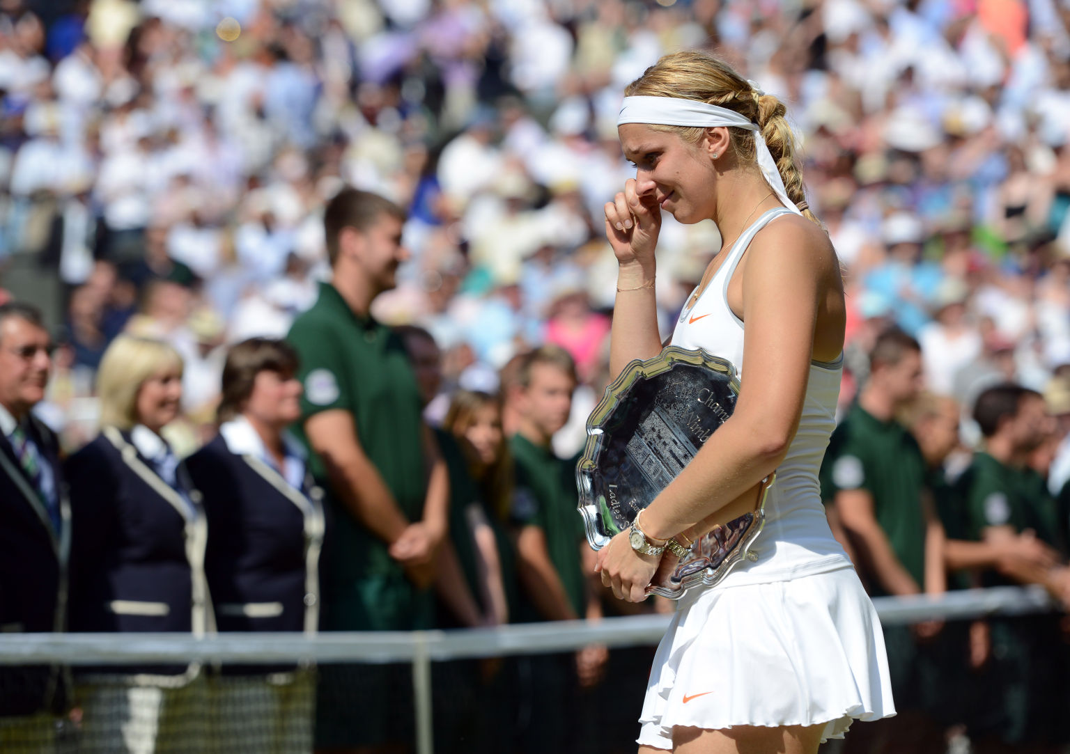 "NUR" ZWEITE: Sabine Lisicki nach dem verlorenen Endspiel 2013. (Foto: Getty Images)