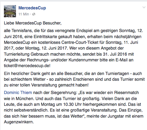 Mercedes Cup Tickets