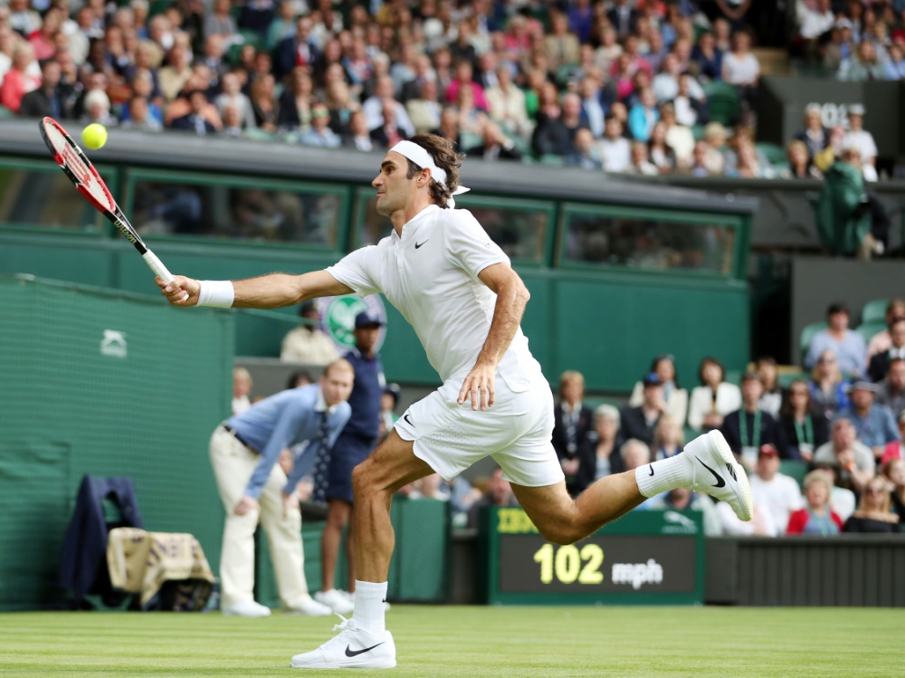 Roger Federer hat das Achtelfinale in Wimbledon erreicht