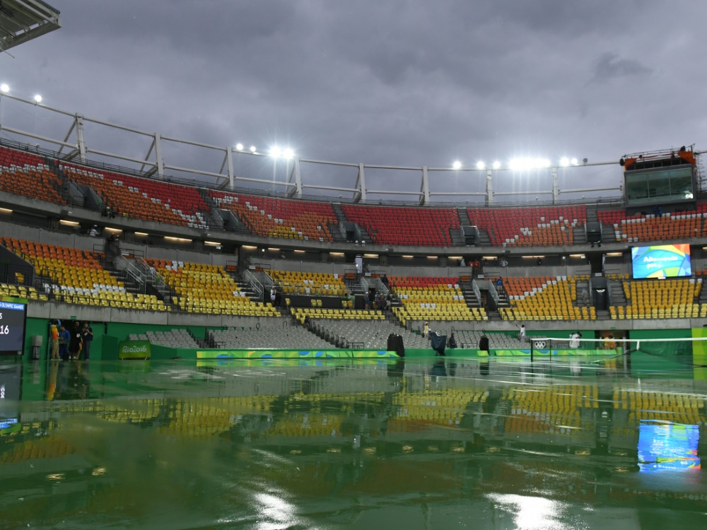 Tennis-Court unter Wasser: Kerbers Match verschoben