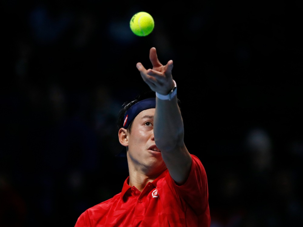Kei Nishikori hat das erste ATP-Finalspiel gewonnen