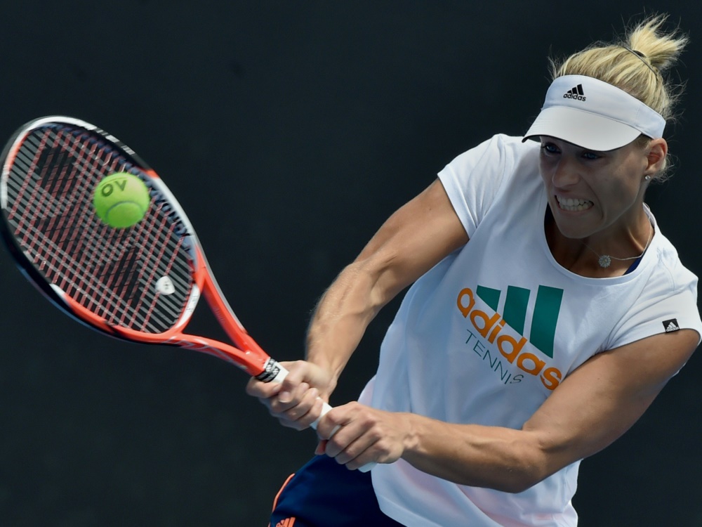 Training im Melbourne Park: Angelique Kerber