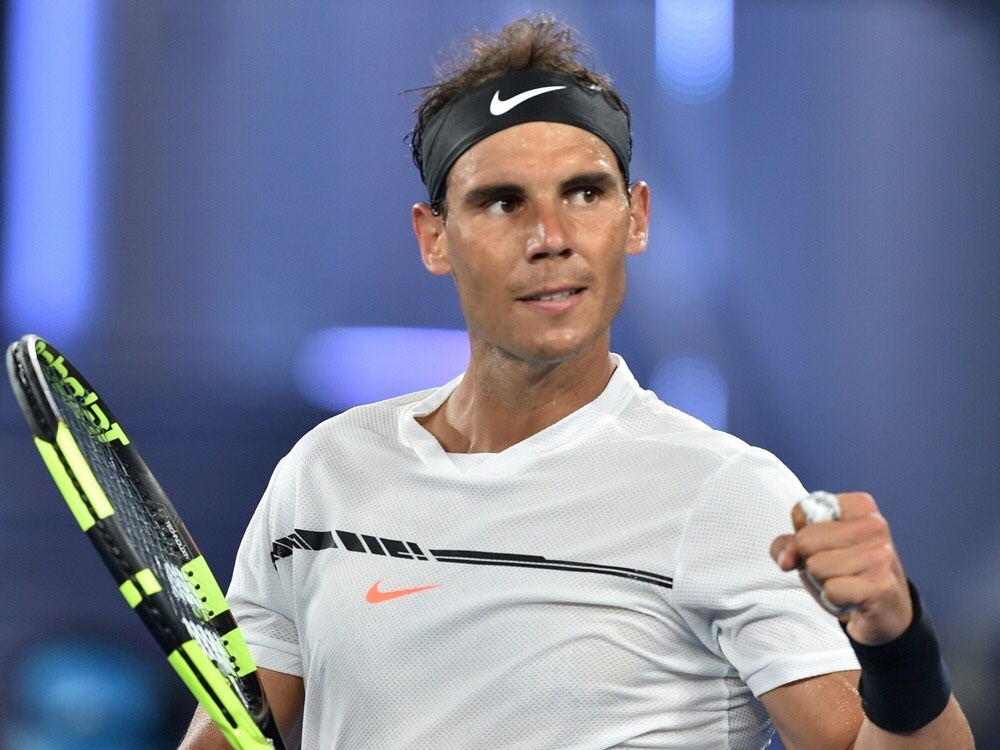 Rafael Nadal bejubelt seinen Sieg gegen Marcos Baghdatis