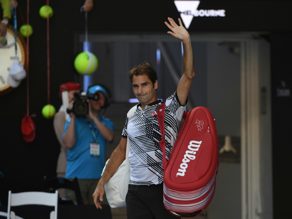 Erleichtert: Roger Federer
