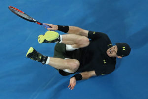 Andy Murray hatte im spiel gegen den Russen Rublev Probleme mit seinem Knöchel.