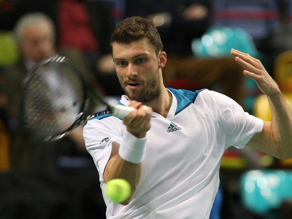 Daniel Brands verliert sein Match gegen Martin Klizan