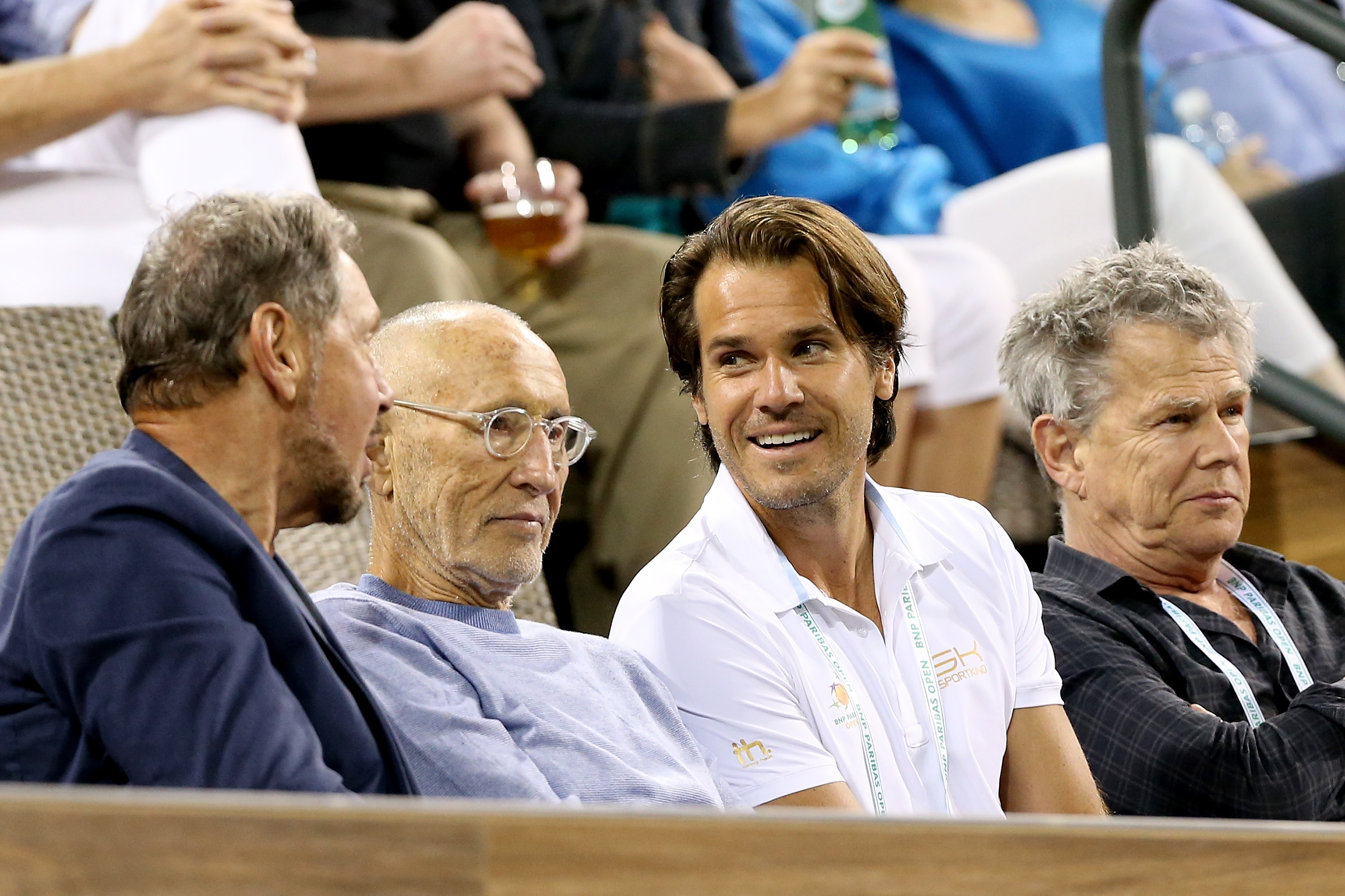 Tommy Haas (2.v.re.) gibt in Indian Wells seine Premiere als Turnierdirektor.