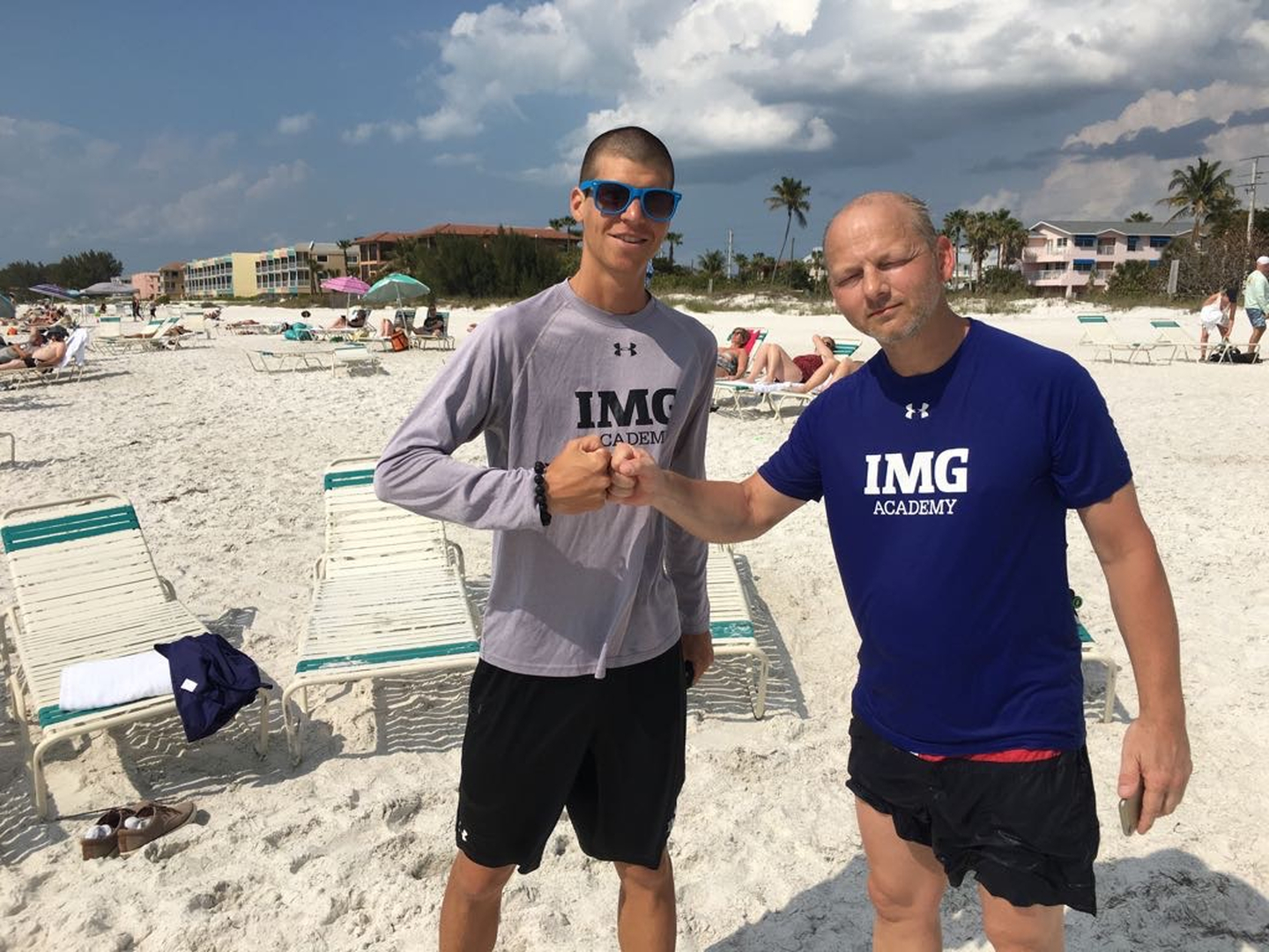 What a Match: Nach dem Beachtennis mit Pete Van Lieshout, Coach der IMG Academy.