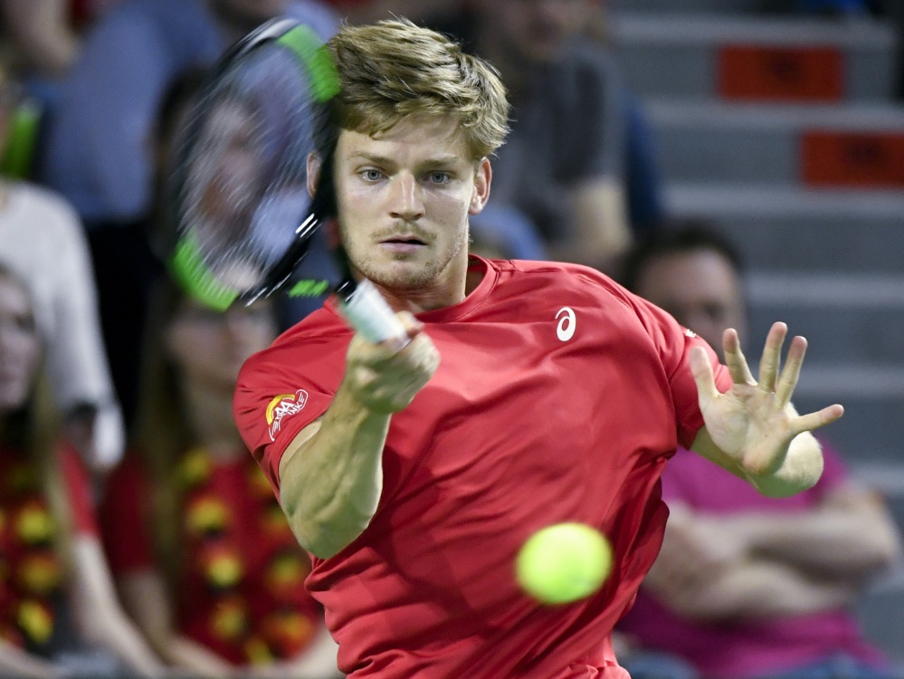 David Goffin in der Davis-Cup-Partie gegen Paolo Lorenzi