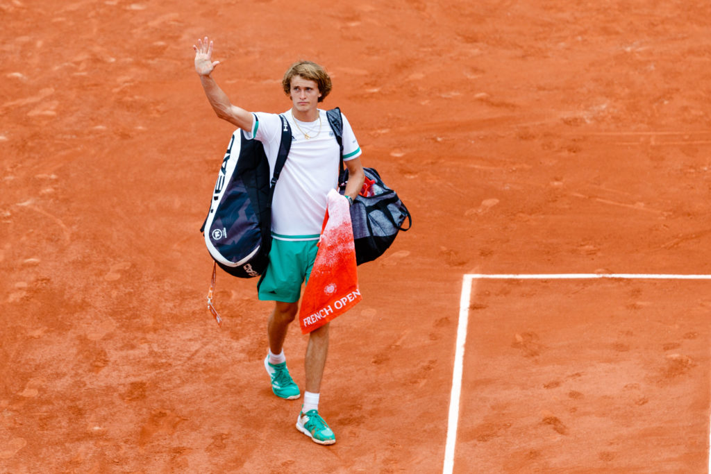 Alexander Zverev während der Tennis French Open 2017 in Paris / Tennis / Sport / French Open / Paris / Frankreich / Tageslicht / Tennisspieler / Aktion / Grand Slam / Major / Bois de Boulogne / Roland Garros / WTA / ITF / ATP / Menschen / Herren / Männer / Einzelveranstaltung / Erwachsene Person / Fotografie